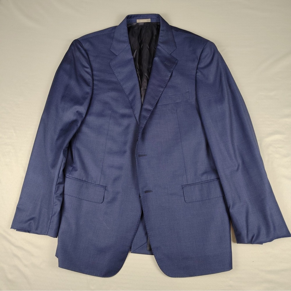 Daniel Cremieux Signature Loro Piana Super 170s Wool Silk 40R Blazer Italy Blue